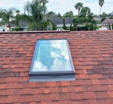 Picture of new skylight installed